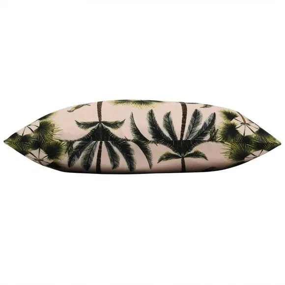 Outdoor Cushion with Palm Print - Blush, Polyester