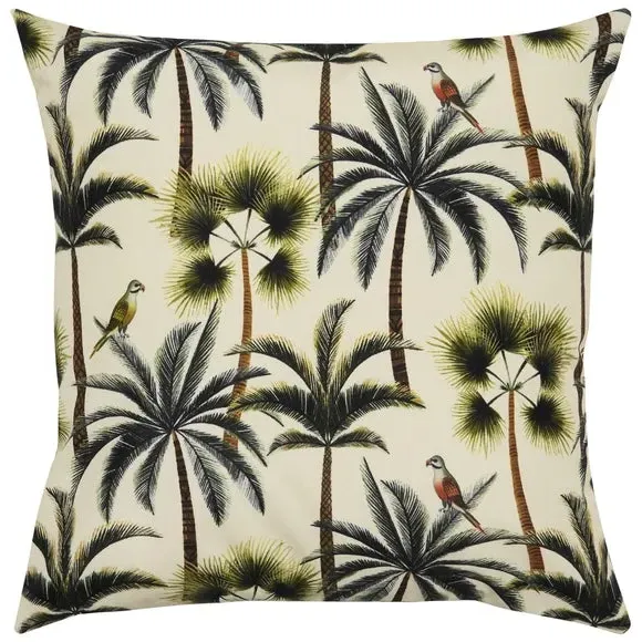 Outdoor Cushion with Palm Print - Forest, Polyester