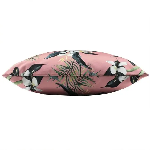Outdoor Cushion with Zip Closure - Pink, Polyester