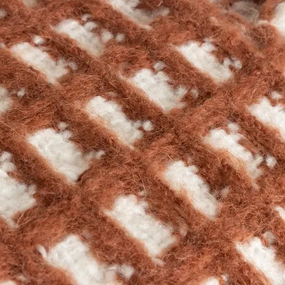 Oversized Throw Blanket Waffle Texture - Brick