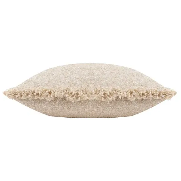 Rectangle Cushion with Fringe - Natural, Polycotton