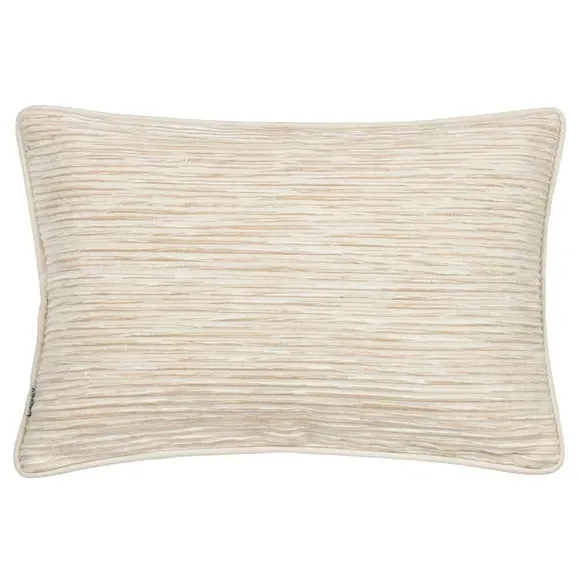 Rectangle Cushion with Ribbed Design - Natural, Cotton