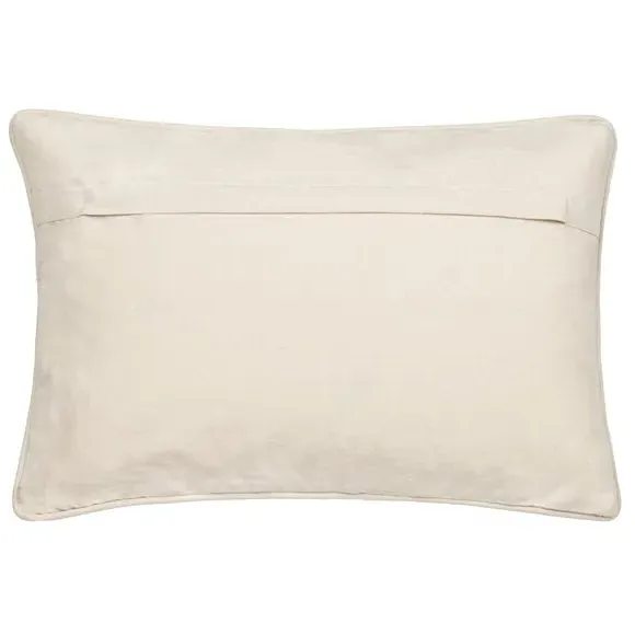 Rectangle Cushion with Ribbed Design - Natural, Cotton