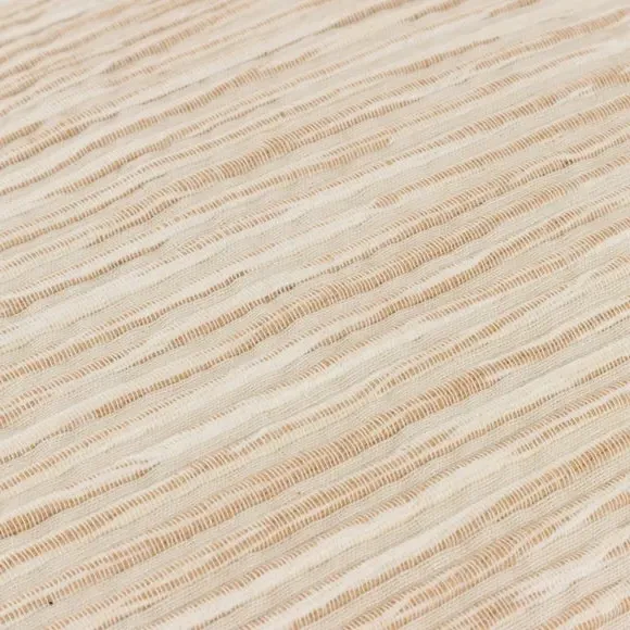 Rectangle Cushion with Ribbed Design - Natural, Cotton