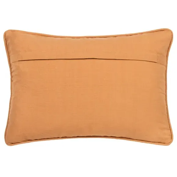 Rectangle Cushion with Ribbed Design - Pecan, Cotton