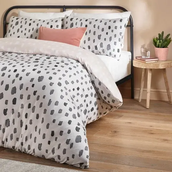 Reversible Duvet Cover Set - Linen, Polyester