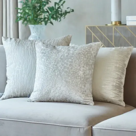 Square Cushion Cover - Alabaster, Polyester