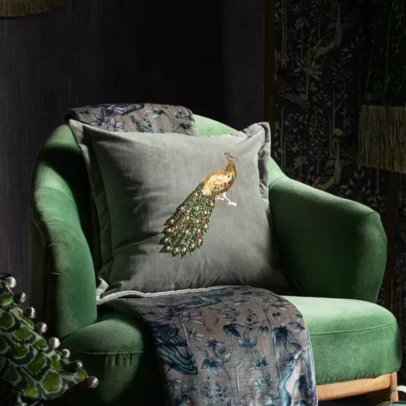 Square Cushion Cover Animal Design - Steel image