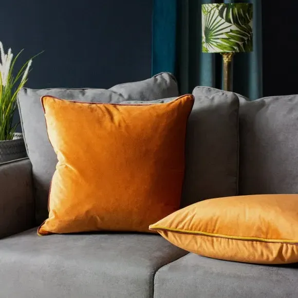 Square Cushion Cover - Pumpkin, Polyester image