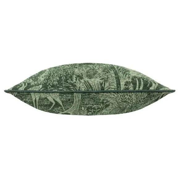 Square Cushion Cover Winter Woods - Emerald, Polyester