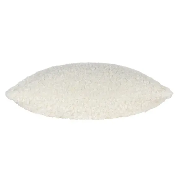Square Cushion Cover with Zip - Ecru, Boucle