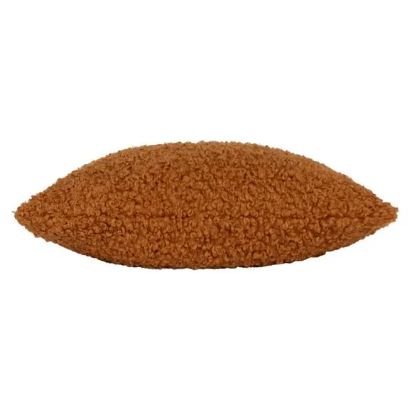 Square Cushion Cover with Zip - Ginger, Boucle