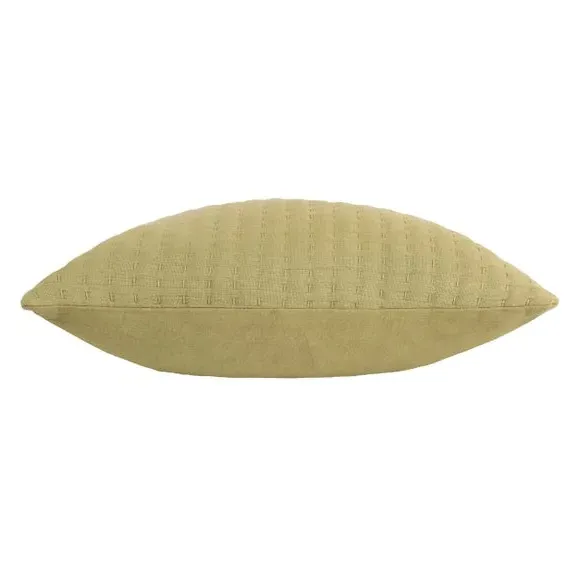 Square Cushion Cover with Zip - Green, Cotton
