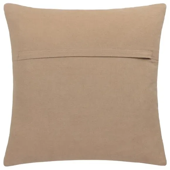 Square Cushion Cover with Zip - Taupe, Cotton