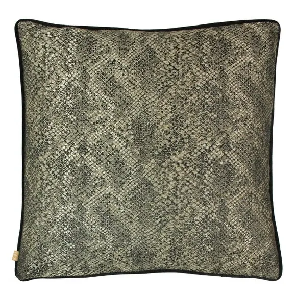 Square Cushion Snake Print - Bronze, Velvet image