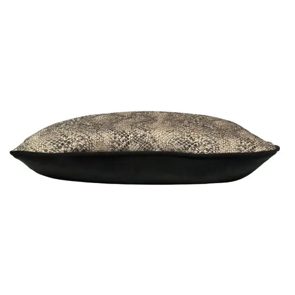 Square Cushion Snake Print - Panama Clay, Velvet