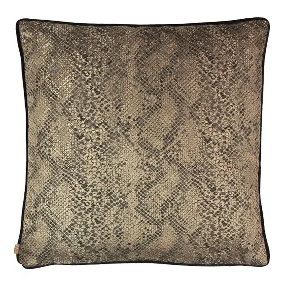 Square Cushion Snake Print - Panama Clay, Velvet