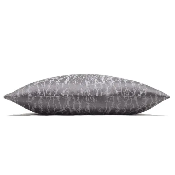 Square Cushion with Foil Print - Graphite, Polyester
