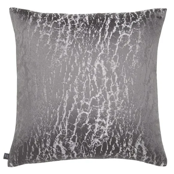 Square Cushion with Foil Print - Graphite, Polyester image