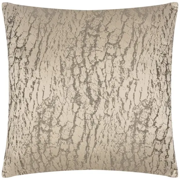 Square Cushion with Foil Print - Taupe, Polyester