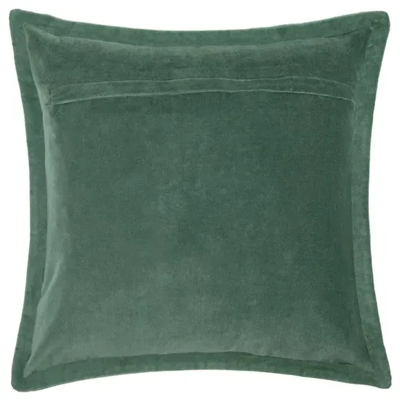 Square Cushion with Leopard Design - Blue, Velvet