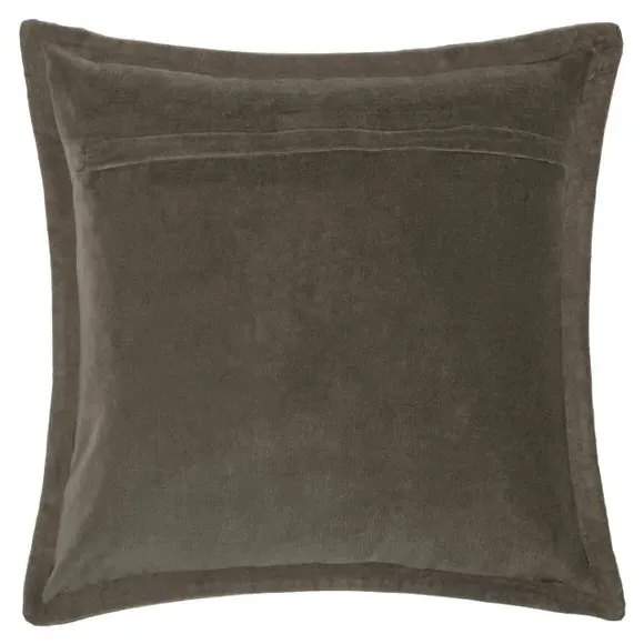 Square Cushion with Leopard Design - Grey, Velvet