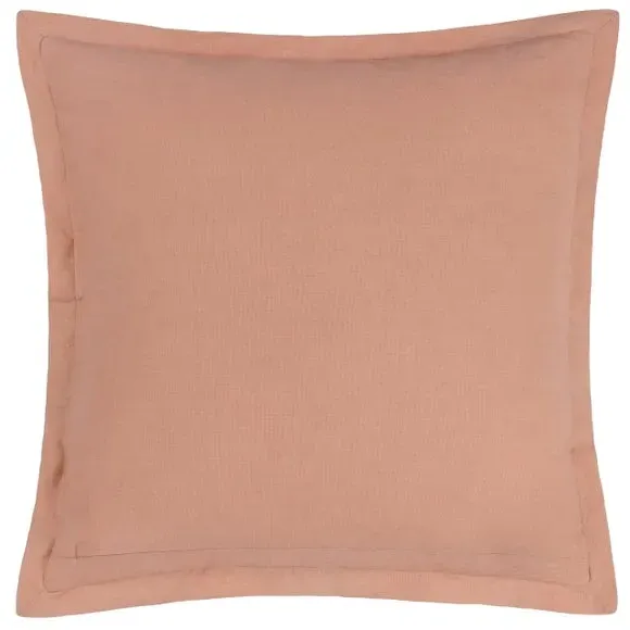 Square Cushion with Moth Print - Pink, Cotton