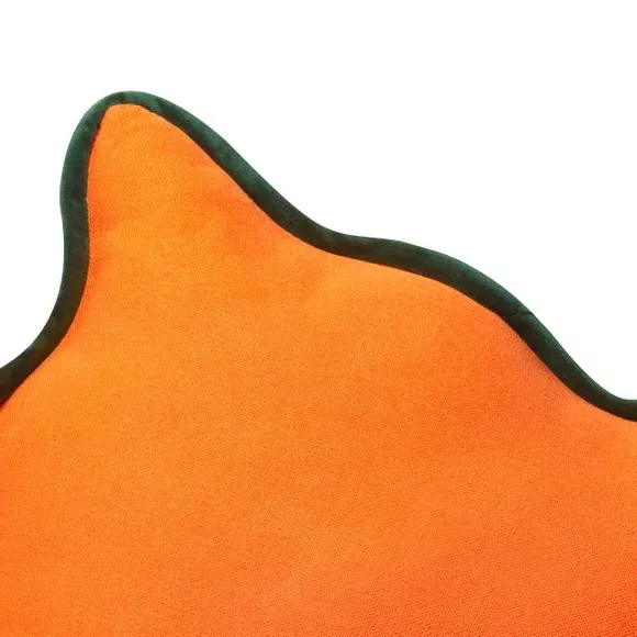 Square Cushion with Scalloped Edge - Orange