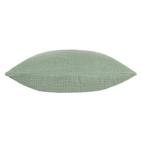 Square Cushion with Textured Design - Eucalyptus, Cotton