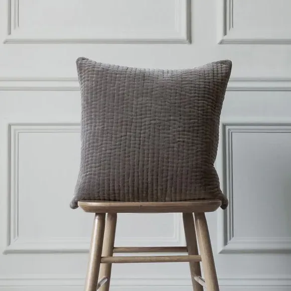 Textured Cushion Cover - Charcoal, Cotton image