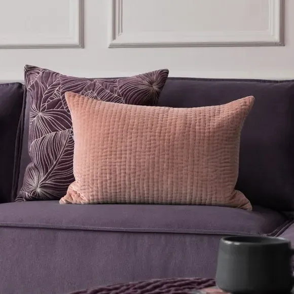 Textured Cushion Cover - Coral, Cotton