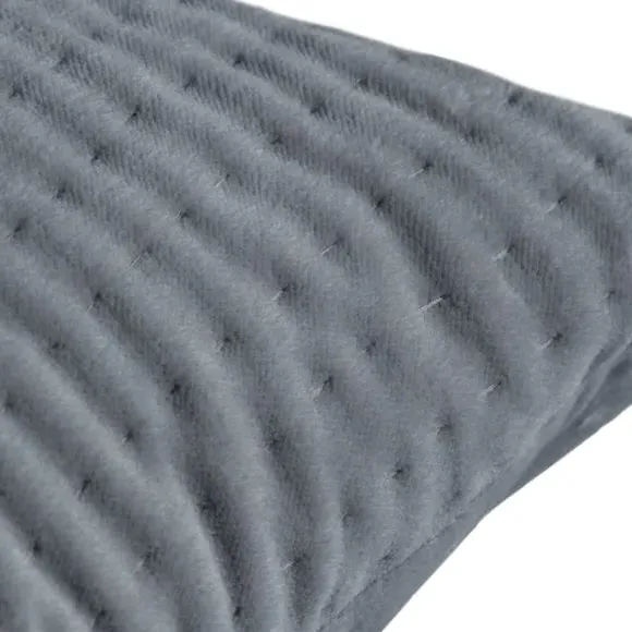 Textured Cushion Cover - Steel, Cotton