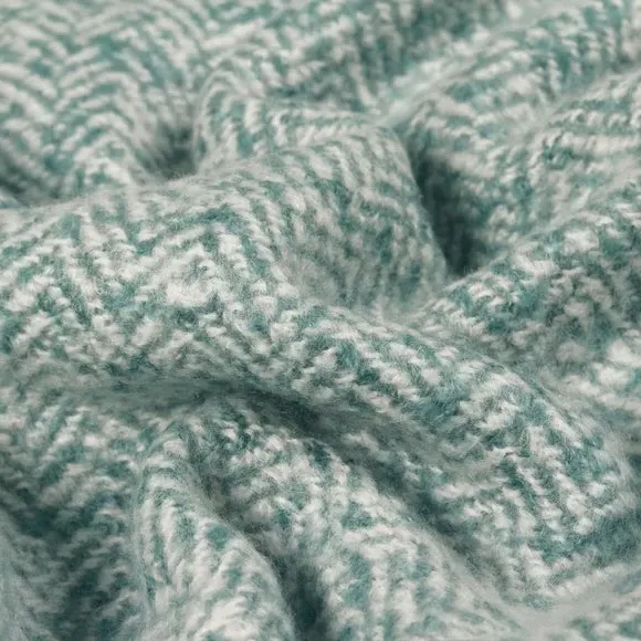 Throw Blanket with Tassels - Teal, Acrylic