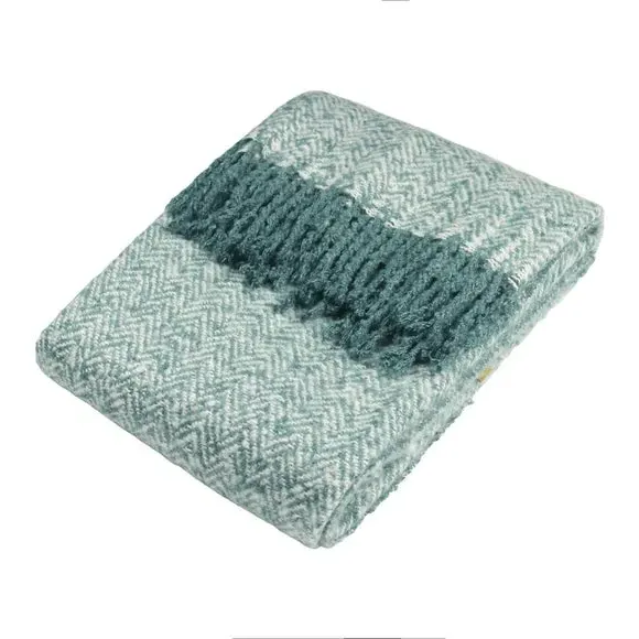 Throw Blanket with Tassels - Teal, Acrylic