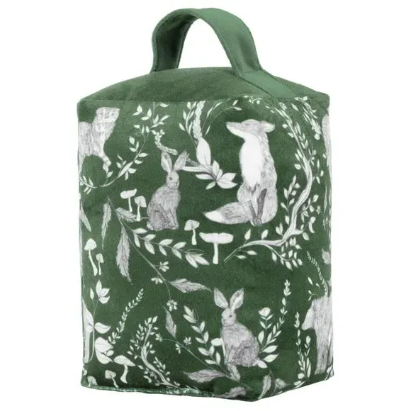 Woodland Animal Doorstop - Evergreen, Polyester