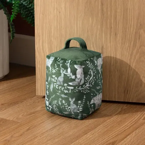 Woodland Animal Doorstop - Evergreen, Polyester