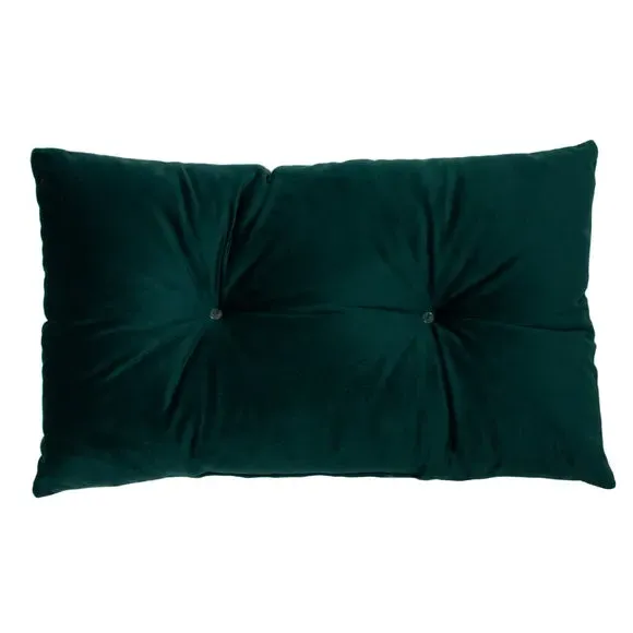 Decorative Cushion with Bee Brooches - Teal, Velvet