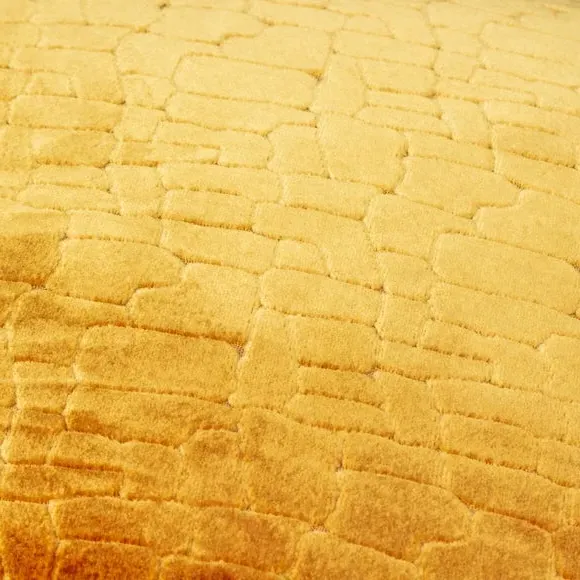 Square Cushion Cover - Mustard, Velvet