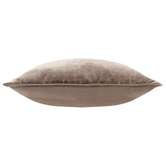 Square Cushion Cover - Taupe, Velvet