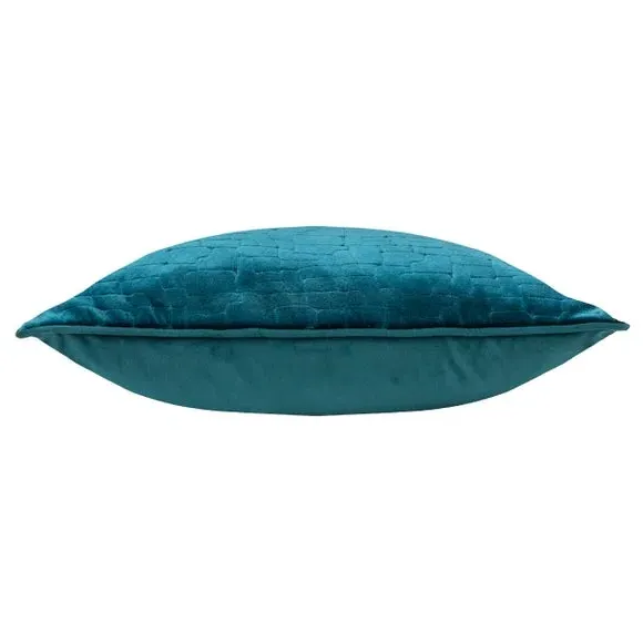 Square Cushion Cover - Teal, Velvet