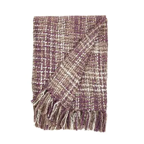 Woven Throw Blanket with Fringe - Honey