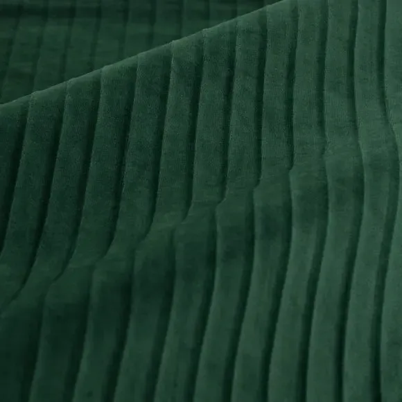 Eyelet Curtains with Micro-Pleat - Forest, Velvet