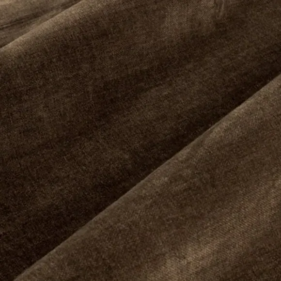 Heavy Eyelet Curtains - Brown, Chenille
