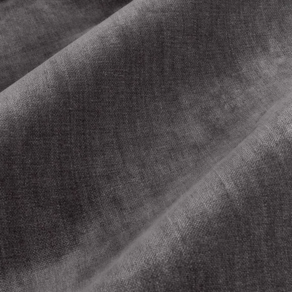 Heavy Eyelet Curtains - Charcoal, Chenille