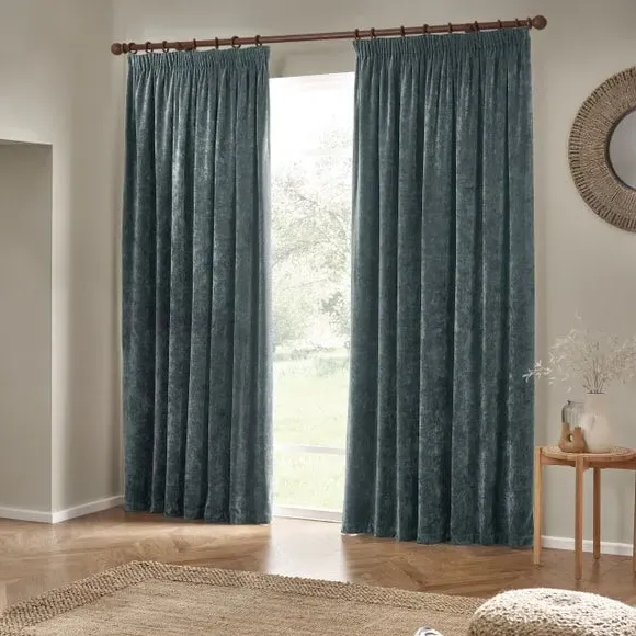 Pencil Pleat Curtains Heavy Weight - Marine