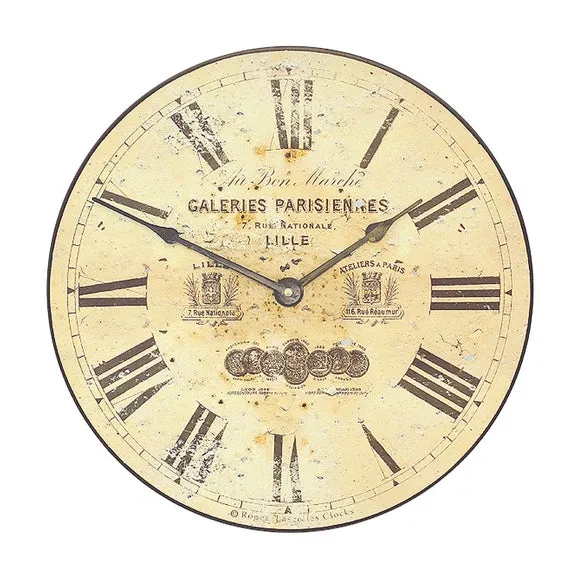 Antique Dial Wall Clock - Cream, Parchment