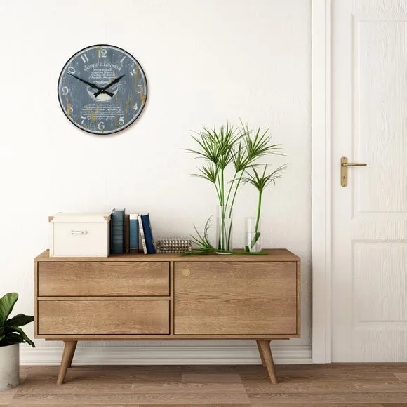 French Onion Soup Wall Clock - Blue image