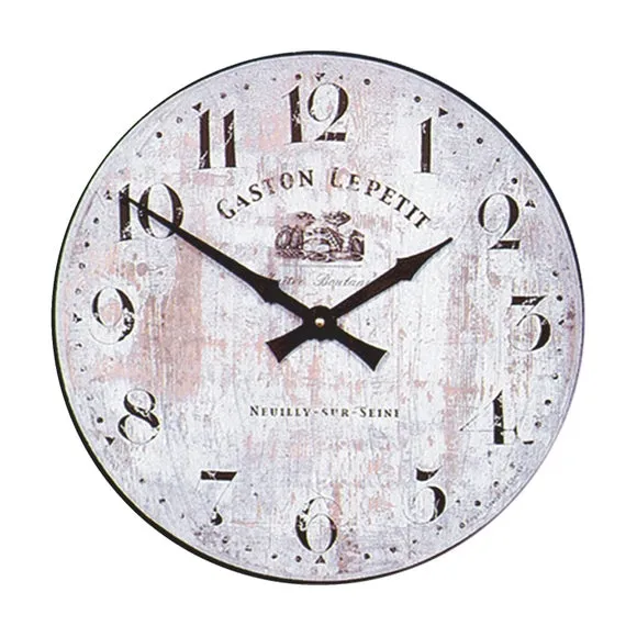 Kitchen Wall Clock Vintage French Style - White