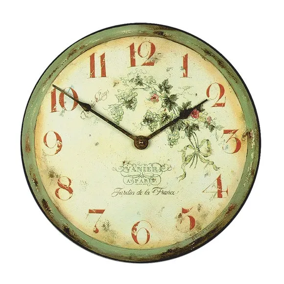 Vineyard Wall Clock - Green