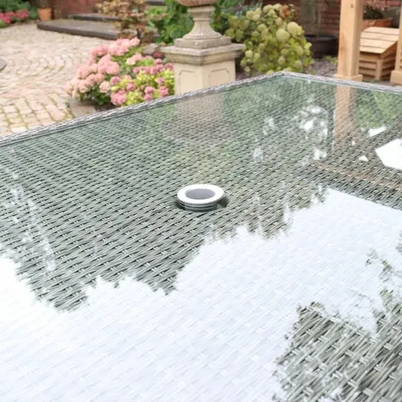 10-Seater Cube Dining Set - Grey, Rattan